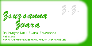 zsuzsanna zvara business card